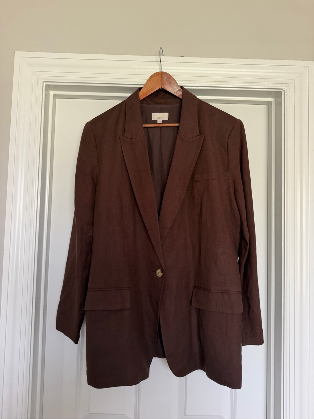 the loft linen blend blazer